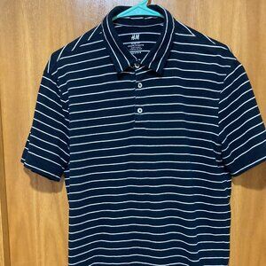 H&M slim fit Striped Polo Shirt